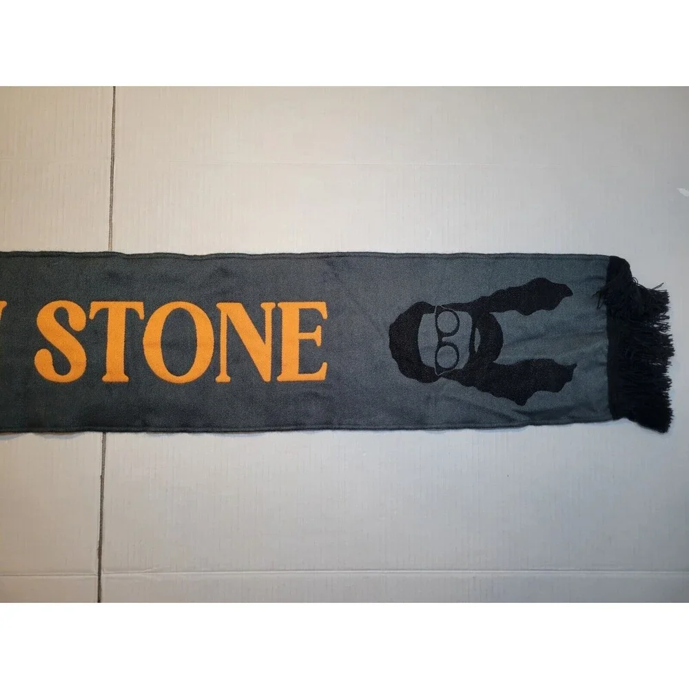 Allen Stone Scarf From‎ Tour Black Orange Fluff Face